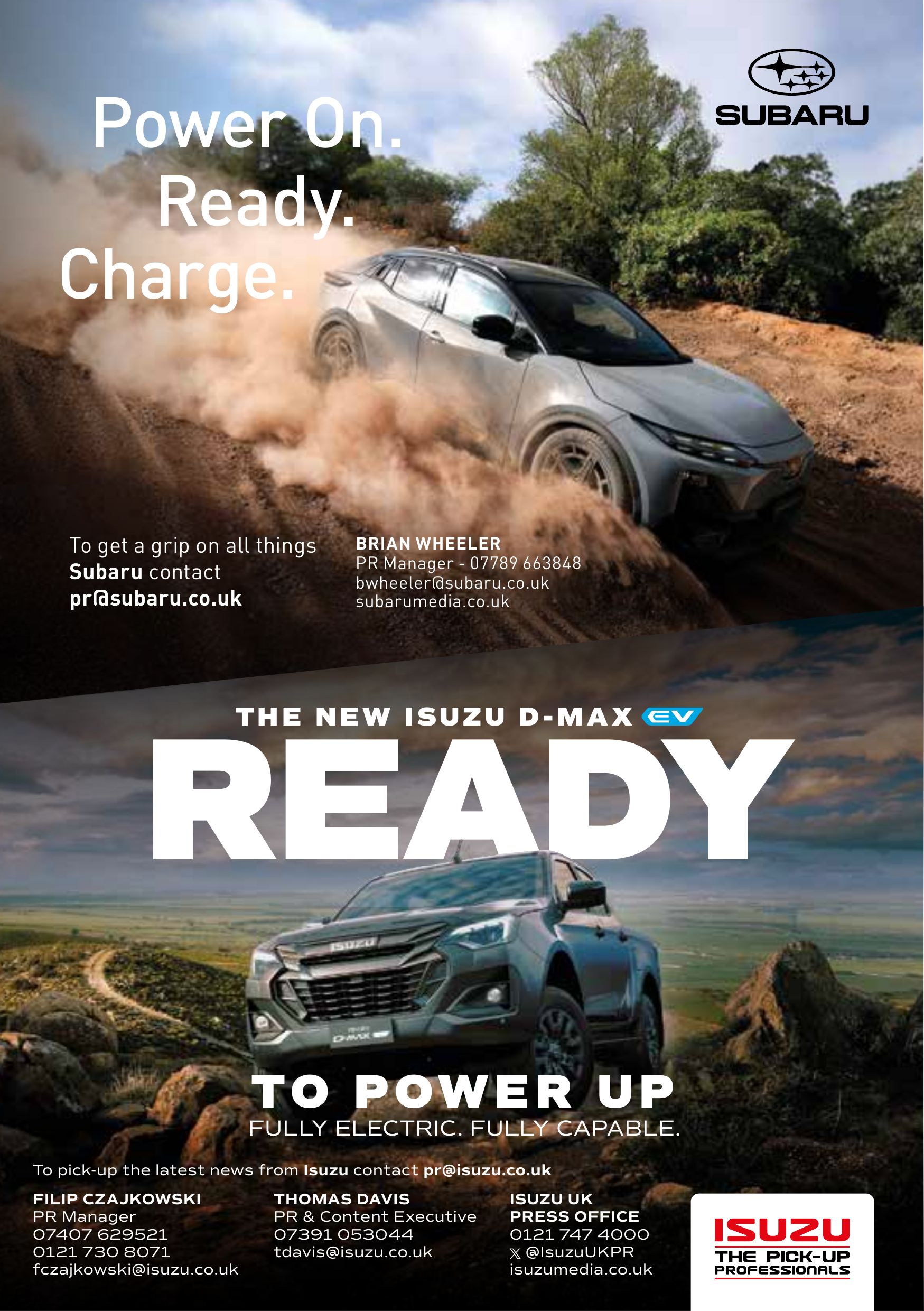 Subaru and Isuzu press office