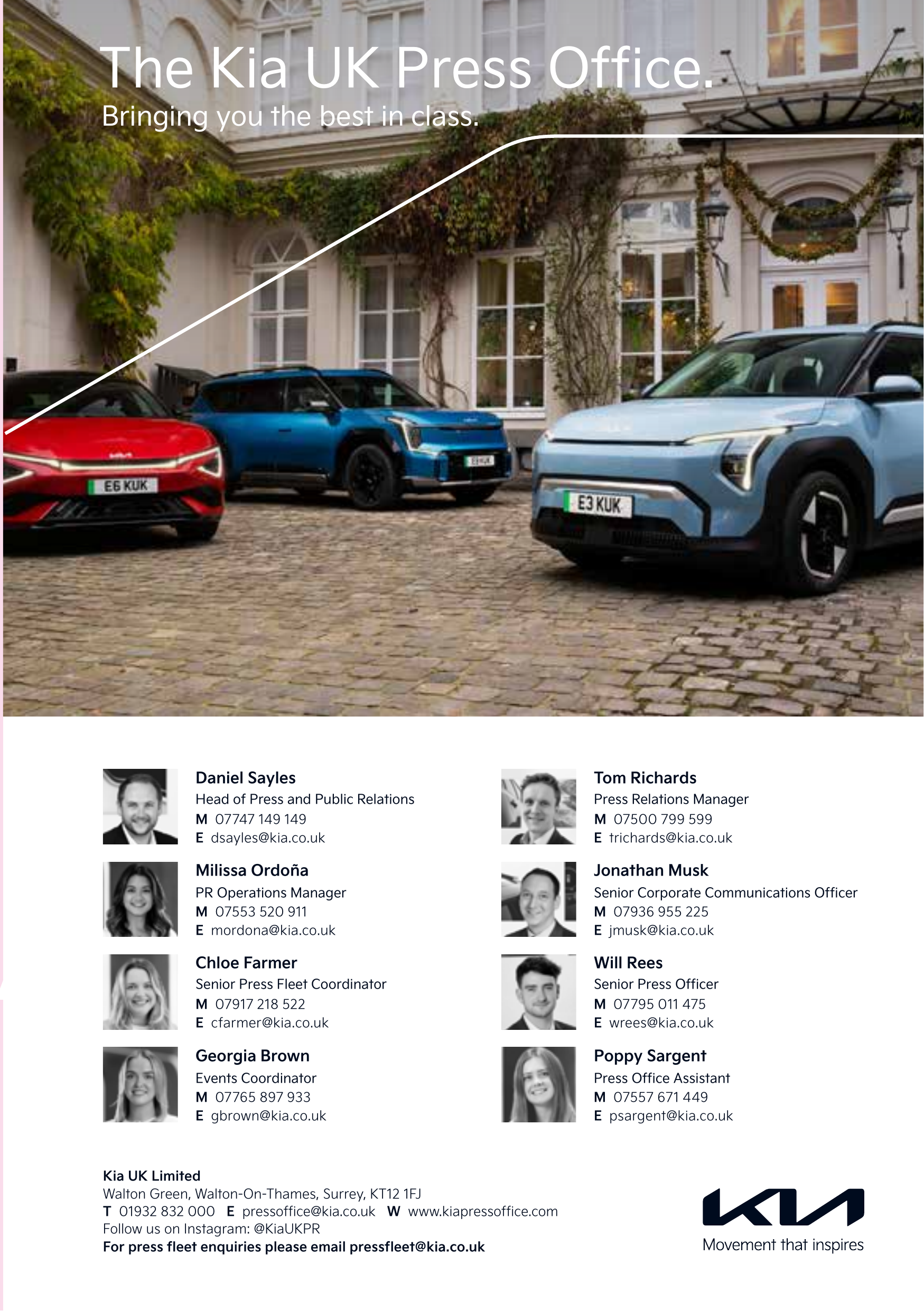 Kia press office
